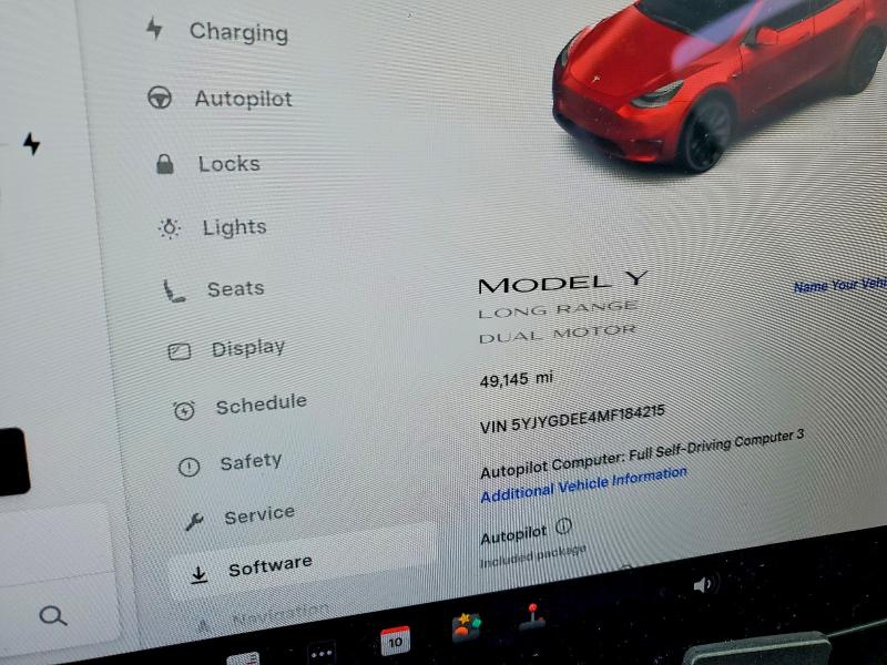 Продажа на аукционе авто 2021 Tesla Model Y, vin: 5YJYGDEE4MF184215, номер лота: 74506305