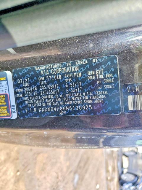 Продажа на аукционе авто 2022 Kia Carnival, vin: KNDNB4H36N6130925, номер лота: 76776365