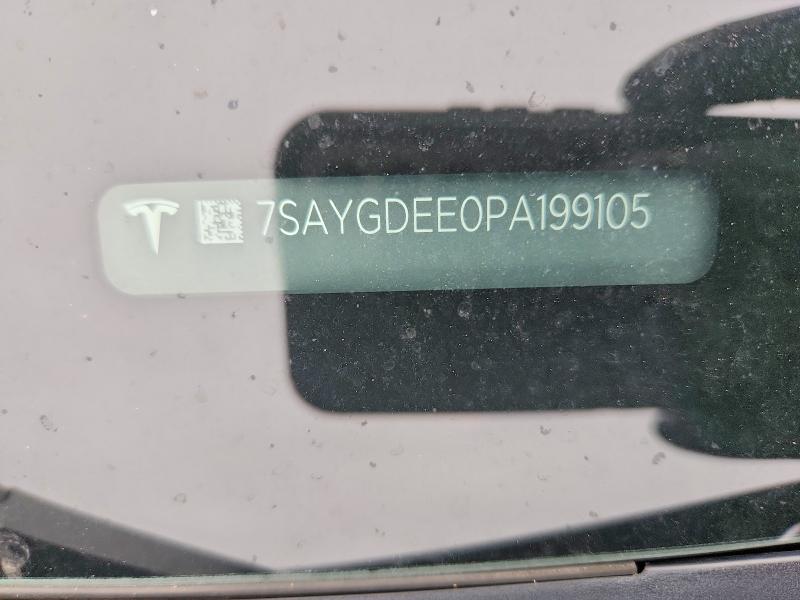 2023 Tesla Model Y მანქანა იყიდება აუქციონზე, vin: 7SAYGDEE0PA199105, აუქციონის ნომერი: 77685065