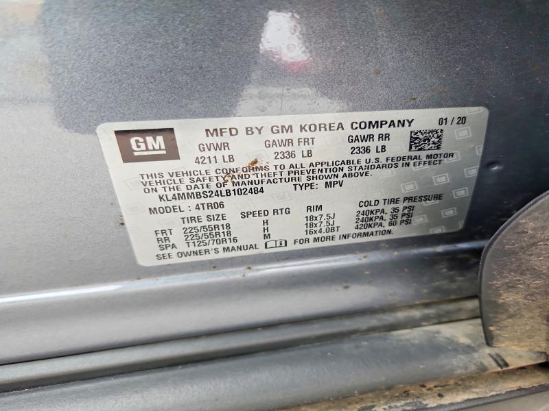 Aukcja sprzedaży 2020 Buick Encore Gx, vin: KL4MMBS24LB102484, numer aukcji: 77178925