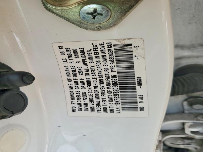Продажа на аукционе авто 2013 Honda Civic, vin: 19XFB2F82DE066916, номер лота: 78489615