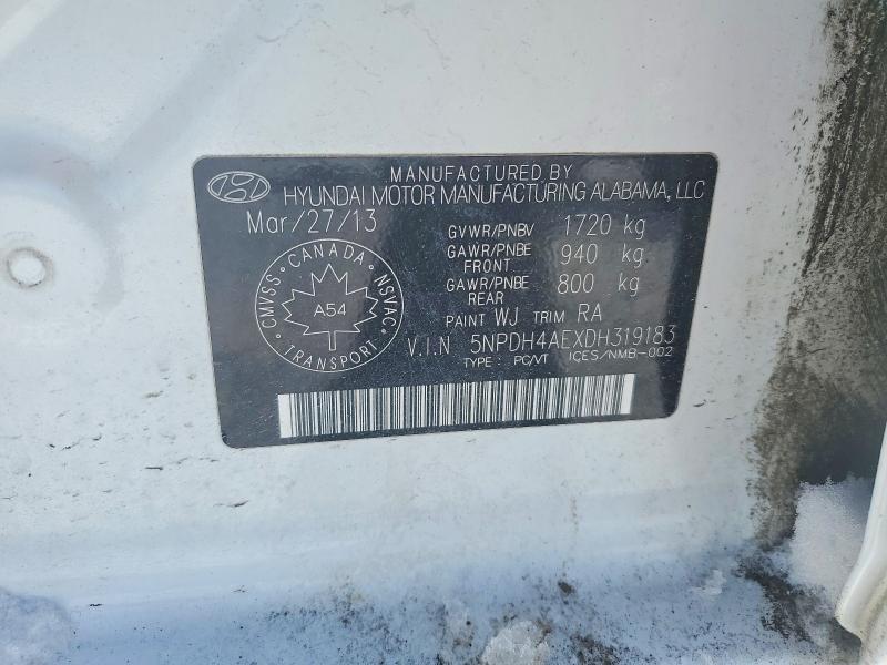 Aukcja sprzedaży 2013 Hyundai Elantra, vin: 5NPDH4AEXDH319183, numer aukcji: 97824125