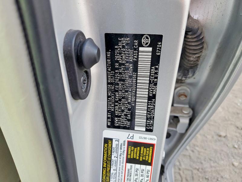 2013 Toyota Camry Hybr მანქანა იყიდება აუქციონზე, vin: 4T1BD1FK0DU086562, აუქციონის ნომერი: 76463685