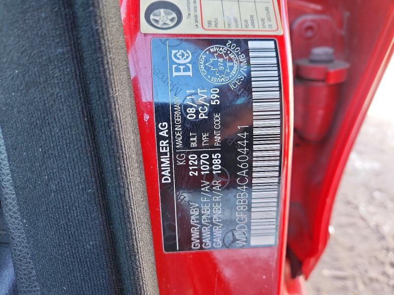 77494935 :رقم المزاد ، WDDGF8BB4CA604441 vin ، 2012 Mercedes-benz C مزاد بيع