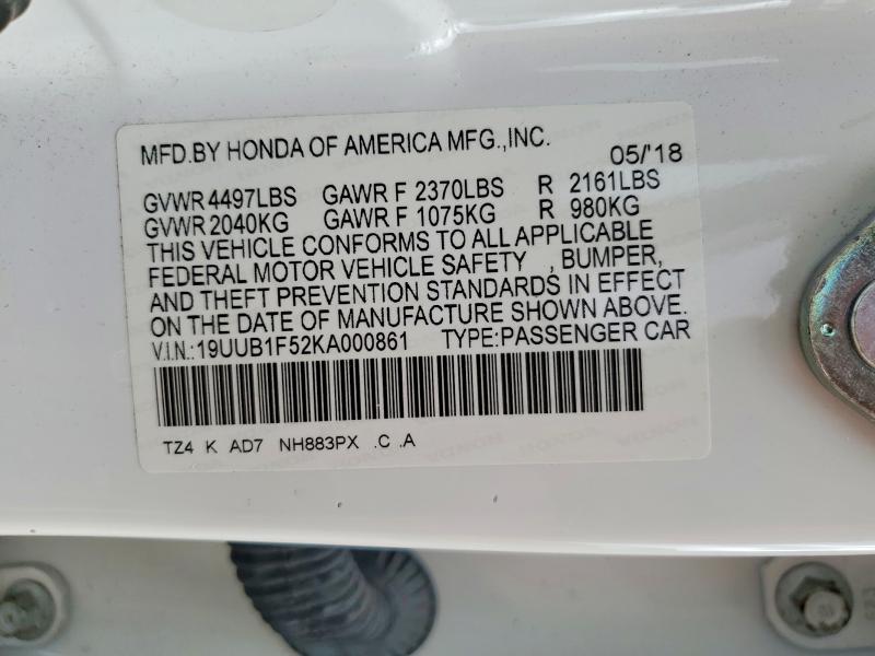 Aukcja sprzedaży 2019 Acura Tlx, vin: 19UUB1F52KA000861, numer aukcji: 77630765