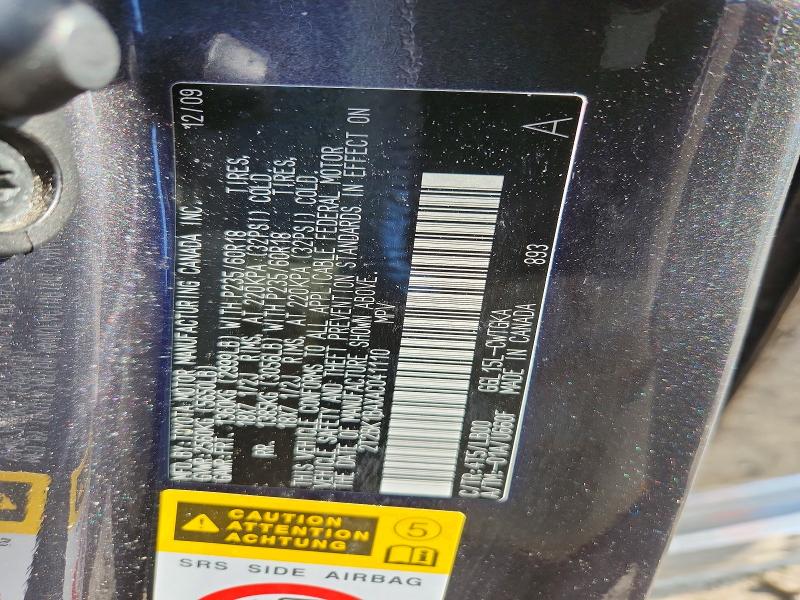 77495265 :رقم المزاد ، 2T2BK1BAXAC041110 vin ، 2010 Lexus Rx 350 مزاد بيع