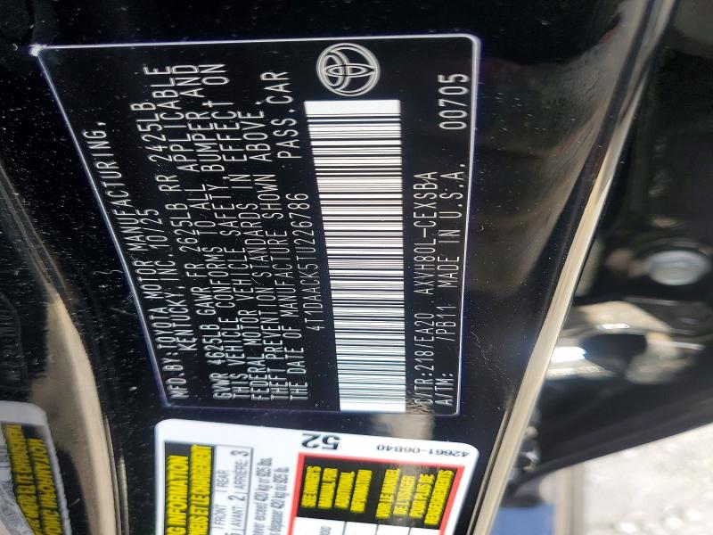 Продажа на аукционе авто 2026 Toyota Camry, vin: 4T1DAACK5TU226786, номер лота: 77823175
