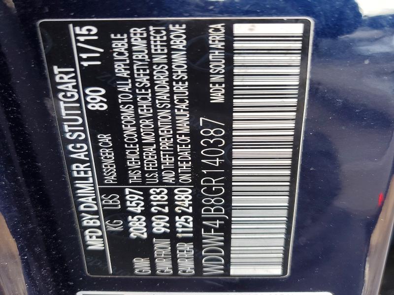 Aukcja sprzedaży 2016 Mercedes-benz C, vin: WDDWF4JB8GR140387, numer aukcji: 78034935