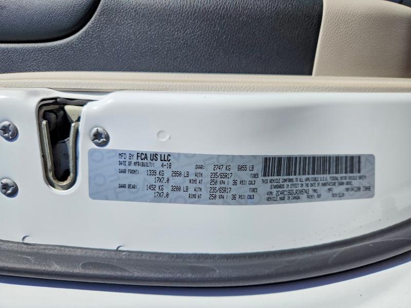 Продаж на аукціоні авто 2018 Chrysler Pacifica T, vin: 2C4RC1BG5JR305743, номер лоту: 73658775