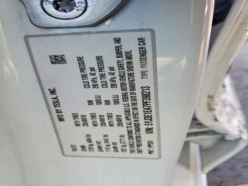 Продажа на аукционе авто 2023 Tesla Model 3, vin: 5YJ3E1EA7PF398213, номер лота: 79431885