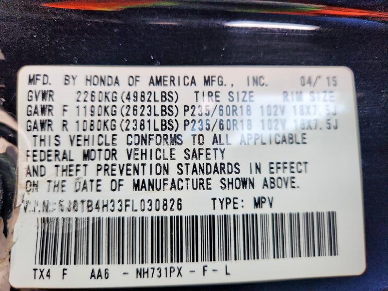 Продаж на аукціоні авто 2015 Acura Rdx, vin: 5J8TB4H33FL030826, номер лоту: 78155765