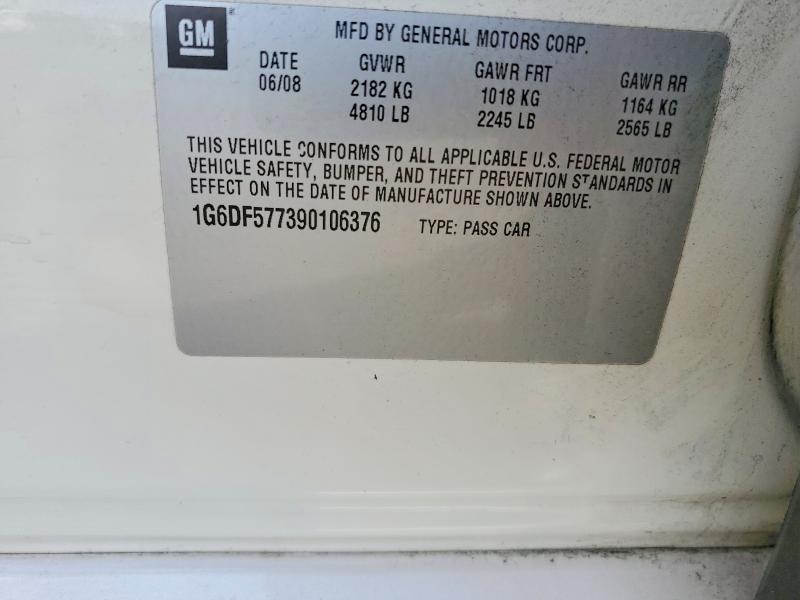 2009 Cadillac Cts მანქანა იყიდება აუქციონზე, vin: 1G6DF577390106376, აუქციონის ნომერი: 79017505