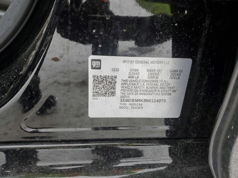 Продаж на аукціоні авто 2022 Cadillac Ct5, vin: 1G6DS5RK8N0114075, номер лоту: 75733725