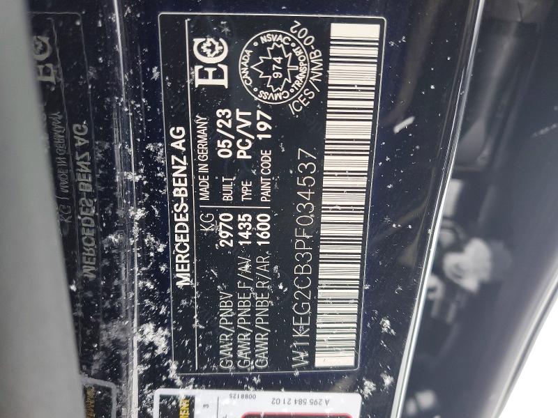 2023 Mercedes-benz Eqe Sedan მანქანა იყიდება აუქციონზე, vin: W1KEG2CB3PF034537, აუქციონის ნომერი: 97410205