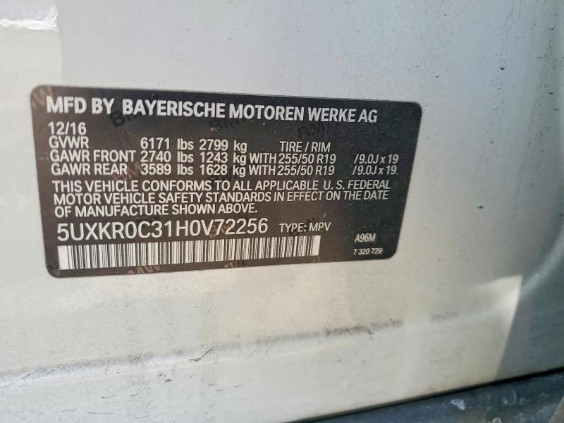Aukcja sprzedaży 2017 Bmw X5, vin: 5UXKR0C31H0V72256, numer aukcji: 76636225