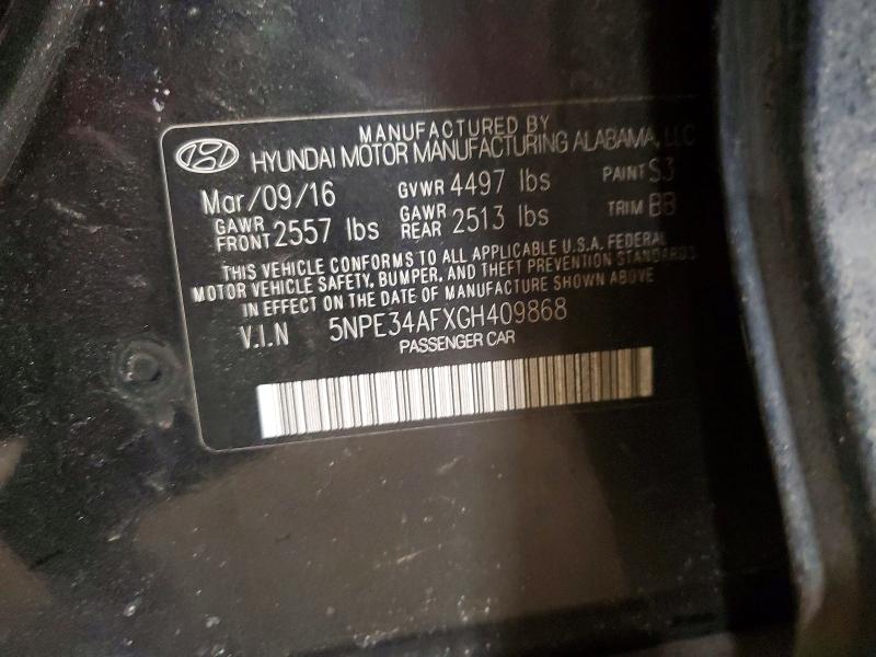 Aukcja sprzedaży 2016 Hyundai Sonata, vin: 5NPE34AFXGH409868, numer aukcji: 77444235