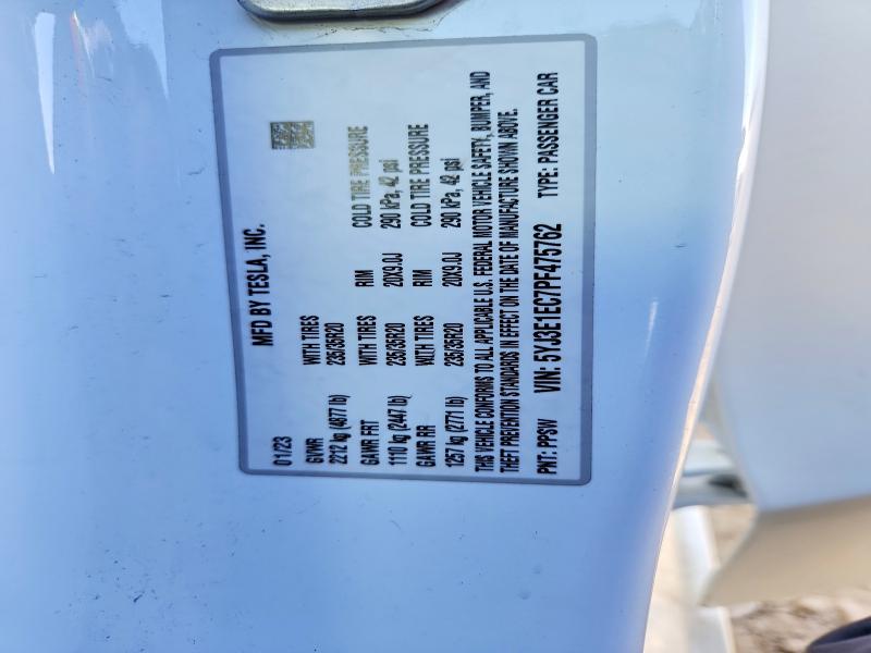 Продажа на аукционе авто 2023 Tesla Model 3, vin: 5YJ3E1EC7PF475762, номер лота: 78526775