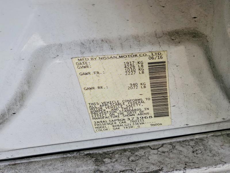 Aukcja sprzedaży 2016 Nissan Altima, vin: 1N4AL3AP9GN373968, numer aukcji: 79301875