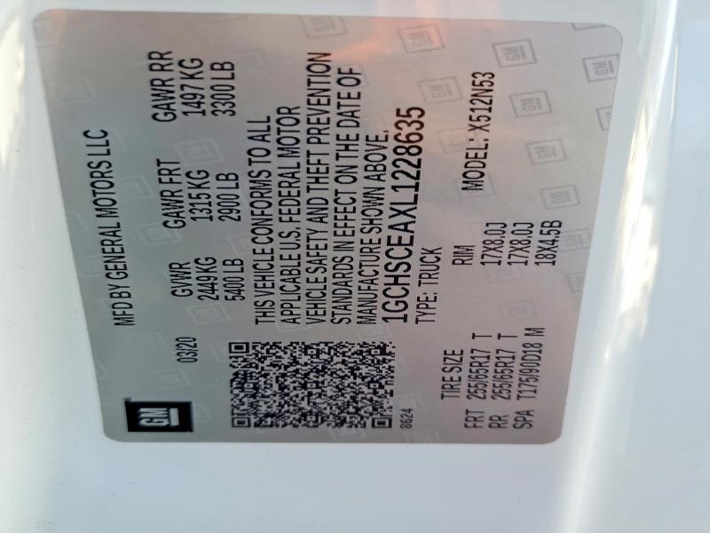 Aukcja sprzedaży 2020 Chevrolet Colorado, vin: 1GCHSCEAXL1228635, numer aukcji: 45892016