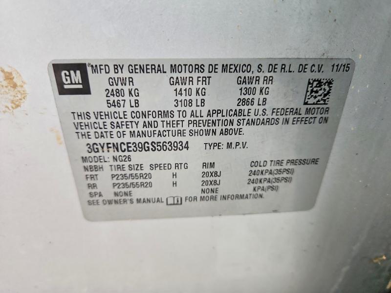Продаж на аукціоні авто 2016 Cadillac Srx, vin: 3GYFNCE39GS563934, номер лоту: 78085355