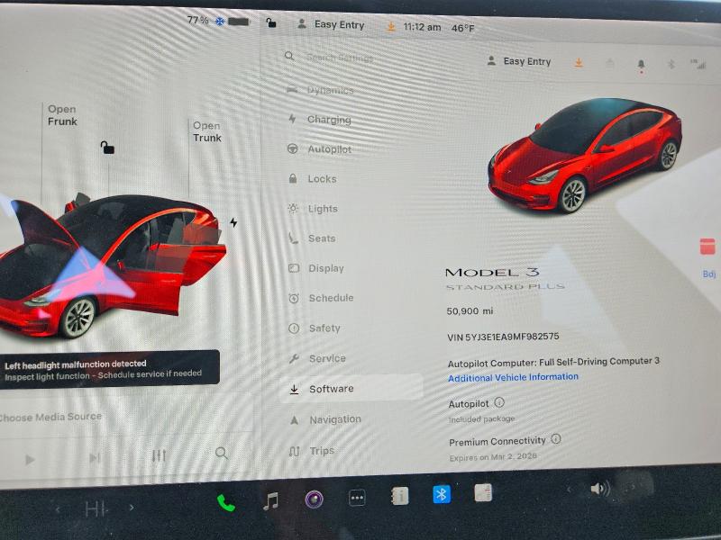 Продажа на аукционе авто 2021 Tesla Model 3, vin: 5YJ3E1EA9MF982575, номер лота: 77099355