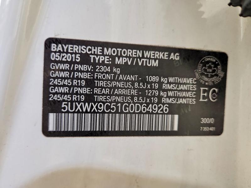 2016 Bmw X3 მანქანა იყიდება აუქციონზე, vin: 5UXWX9C51G0D64926, აუქციონის ნომერი: 78286885