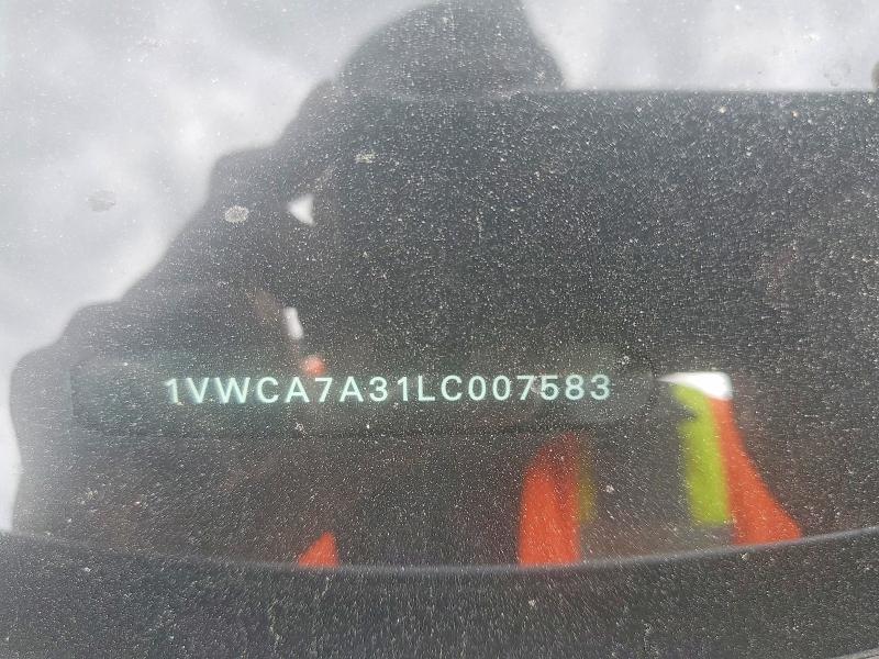 2020 Volkswagen Passat მანქანა იყიდება აუქციონზე, vin: 1VWCA7A31LC007583, აუქციონის ნომერი: 77934105