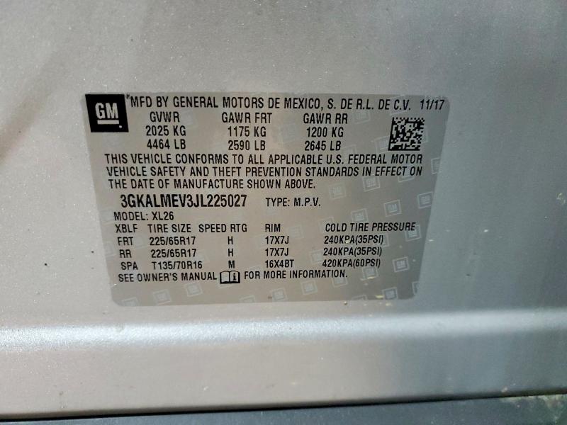 Aukcja sprzedaży 2018 Gmc Terrain, vin: 3GKALMEV3JL225027, numer aukcji: 77413745