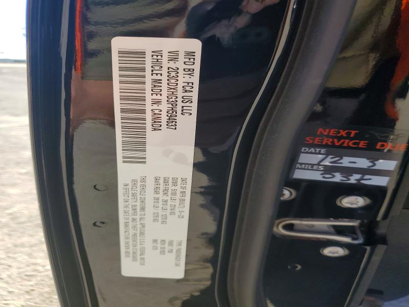 2023 Dodge Charger მანქანა იყიდება აუქციონზე, vin: 2C3CDXHG3PH594637, აუქციონის ნომერი: 79076825