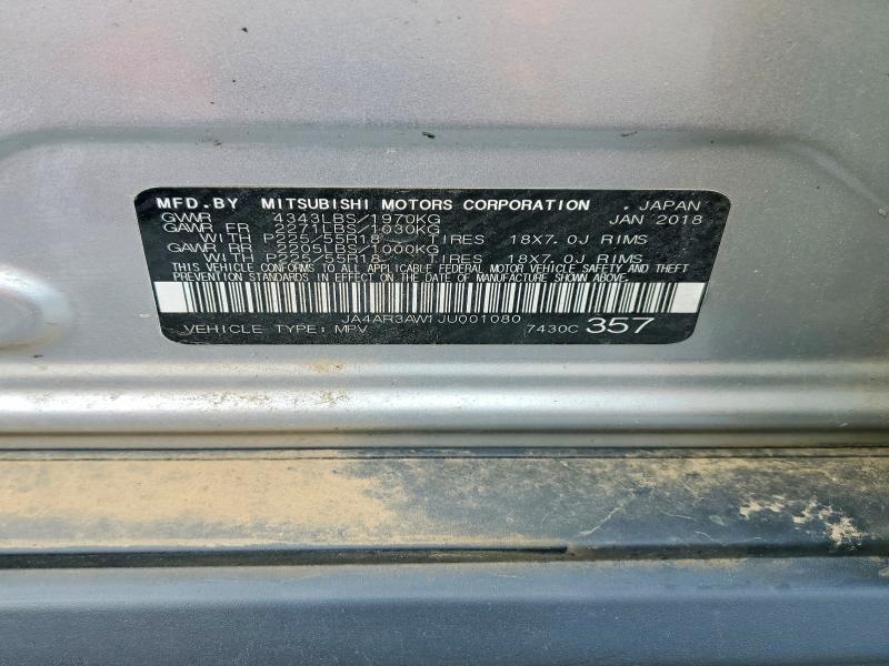 Продаж на аукціоні авто 2018 Mitsubishi Outlander Sport, vin: JA4AR3AW1JU001080, номер лоту: 77894865