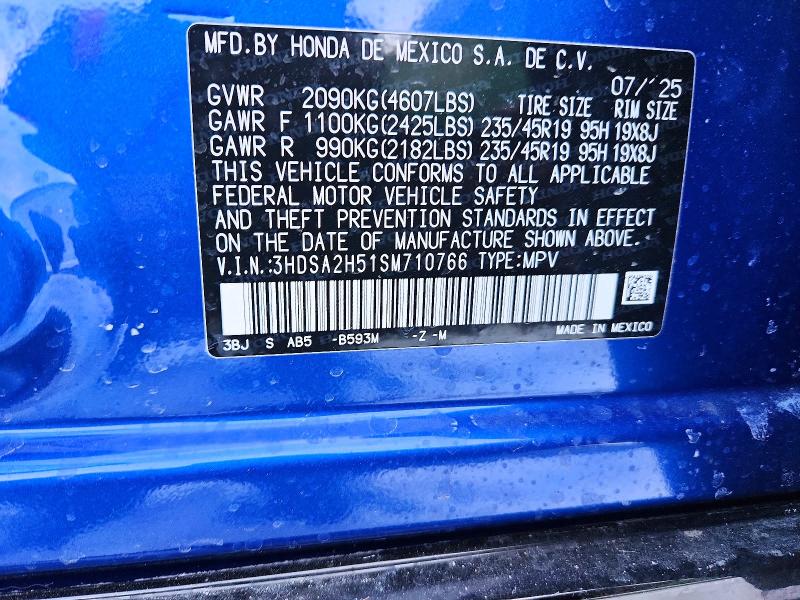 Aukcja sprzedaży 2025 Acura Adx, vin: 3HDSA2H51SM710766, numer aukcji: 76159805