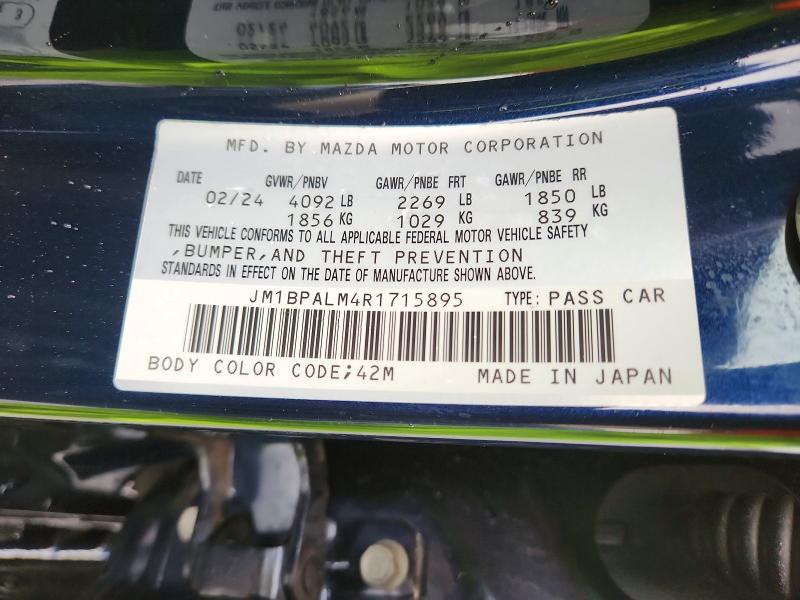 Aukcja sprzedaży 2024 Mazda 3, vin: JM1BPALM4R1715895, numer aukcji: 77969125