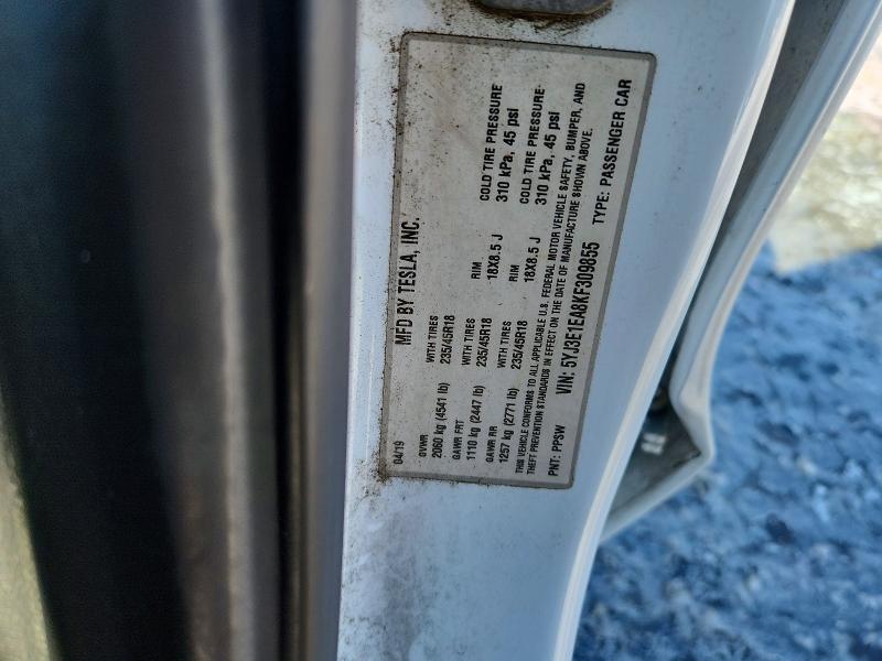 Продаж на аукціоні авто 2019 Tesla Model 3, vin: 5YJ3E1EA8KF309855, номер лоту: 77196915