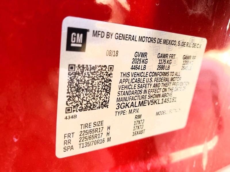 78773995 :رقم المزاد ، 3GKALMEV5KL145181 vin ، 2019 Gmc Terrain مزاد بيع