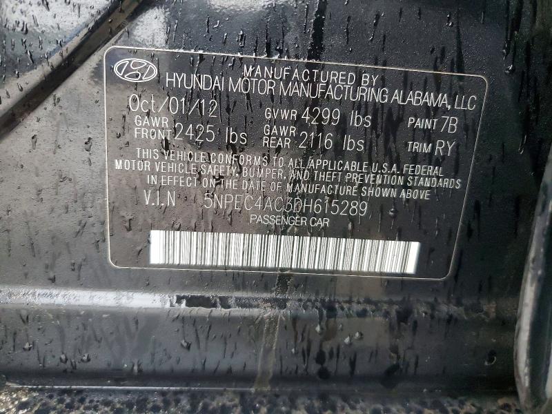 Aukcja sprzedaży 2013 Hyundai Sonata, vin: 5NPEC4AC3DH615289, numer aukcji: 76052525
