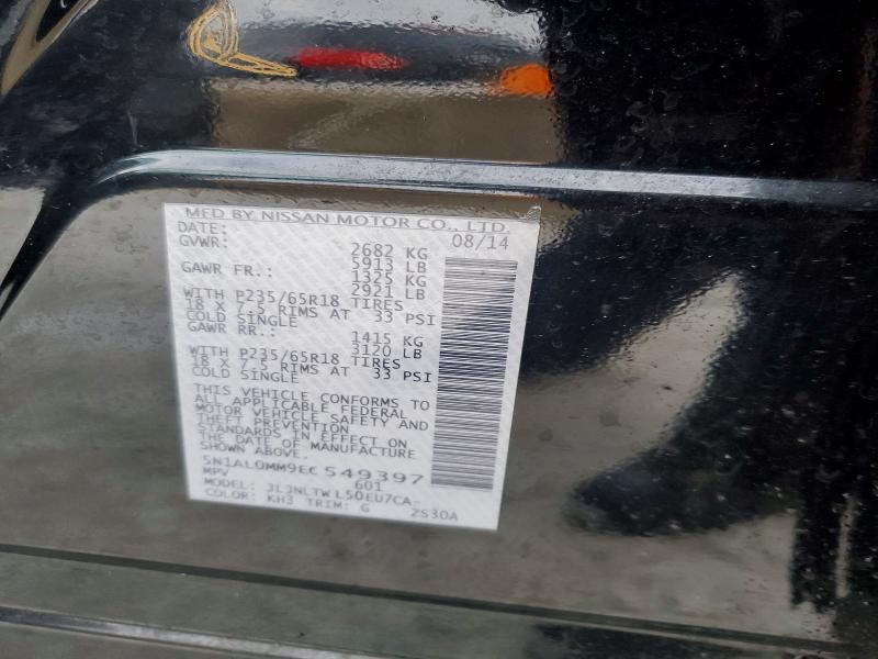 Aukcja sprzedaży 2014 Infiniti Qx60, vin: 5N1AL0MM9EC549397, numer aukcji: 75271295