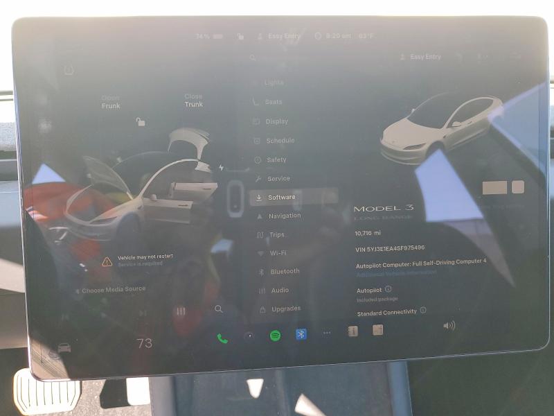 2025 Tesla Model 3 მანქანა იყიდება აუქციონზე, vin: 5YJ3E1EA4SF975496, აუქციონის ნომერი: 77244035