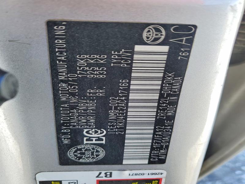 Aukcja sprzedaży 2010 Toyota Matrix, vin: 2T1KU4EE2AC417166, numer aukcji: 78031075