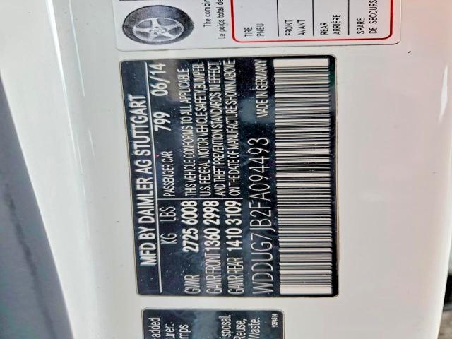 Aukcja sprzedaży 2015 Mercedes-benz S, vin: WDDUG7JB2FA094493, numer aukcji: 76545745