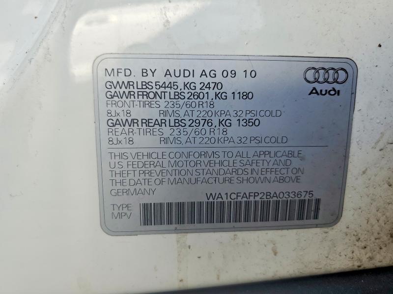 Aukcja sprzedaży 2011 Audi Q5, vin: WA1CFAFP2BA033675, numer aukcji: 76906865