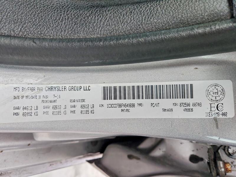 2015 Chrysler 200 მანქანა იყიდება აუქციონზე, vin: 1C3CCCFB6FN549698, აუქციონის ნომერი: 76449605
