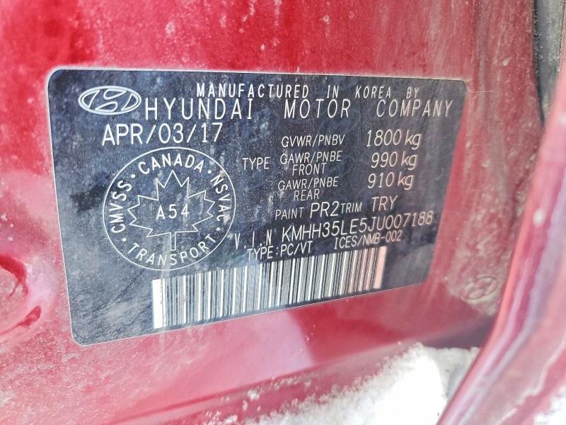 2018 Hyundai Elantra Gt მანქანა იყიდება აუქციონზე, vin: KMHH35LE5JU007188, აუქციონის ნომერი: 74051455