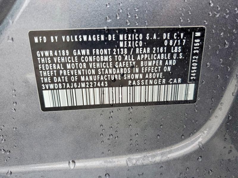 Aukcja sprzedaży 2018 Volkswagen Jetta, vin: 3VWDB7AJ6JM227443, numer aukcji: 79030345