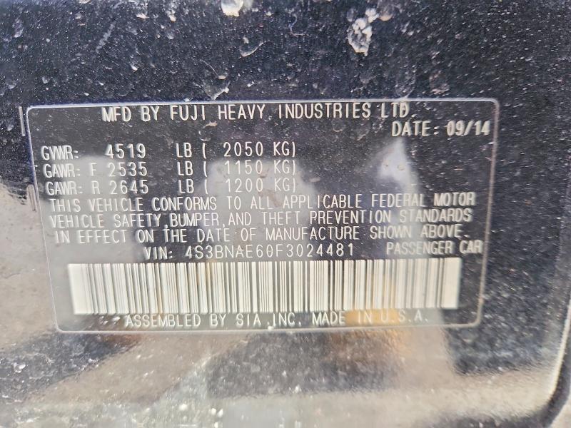 76736285 :رقم المزاد ، 4S3BNAE60F3024481 vin ، 2015 Subaru Legacy مزاد بيع