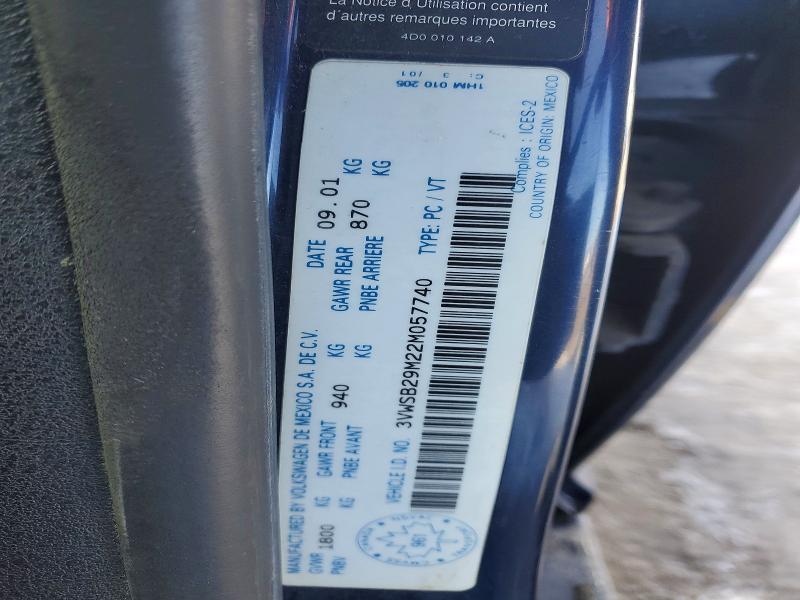 Продаж на аукціоні авто 2002 Volkswagen Jetta, vin: 3VWSB29M22M057740, номер лоту: 77372035