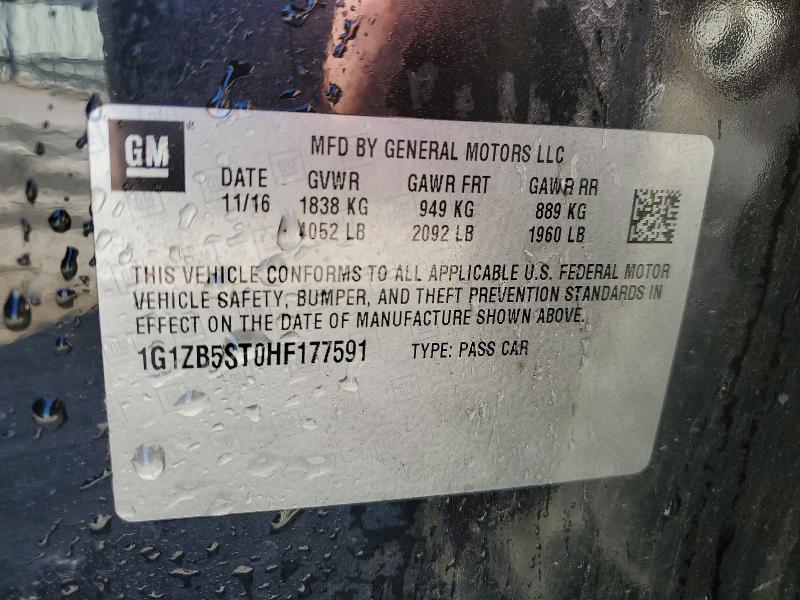 Aukcja sprzedaży 2017 Chevrolet Malibu, vin: 1G1ZB5ST0HF177591, numer aukcji: 74208255