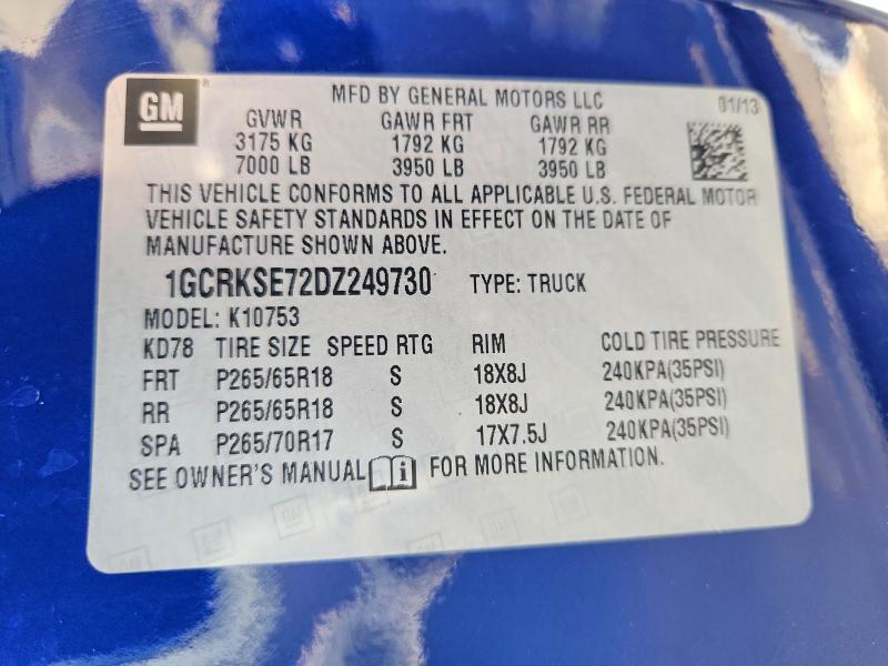 Продажа на аукционе авто 2013 Chevrolet Silverado, vin: 1GCRKSE72DZ249730, номер лота: 77545525
