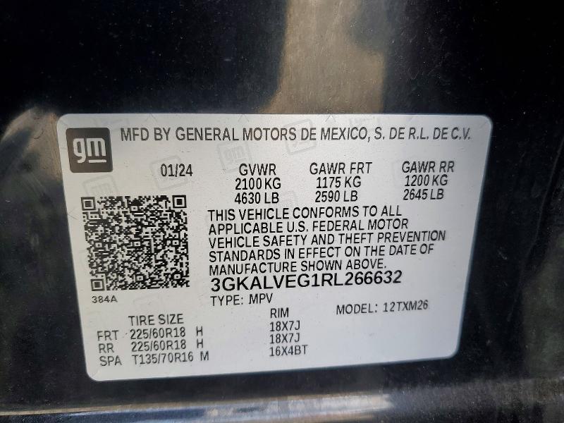 Продаж на аукціоні авто 2024 Gmc Terrain, vin: 3GKALVEG1RL266632, номер лоту: 78888805