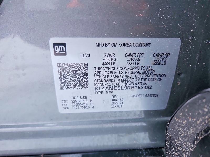 75997565 :رقم المزاد ، KL4AMESL9RB162492 vin ، 2024 Buick Encore Gx مزاد بيع