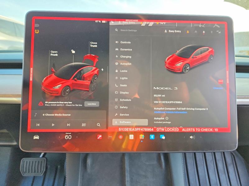 Aukcja sprzedaży 2023 Tesla Model 3, vin: 5YJ3E1EA3PF478964, numer aukcji: 76442065
